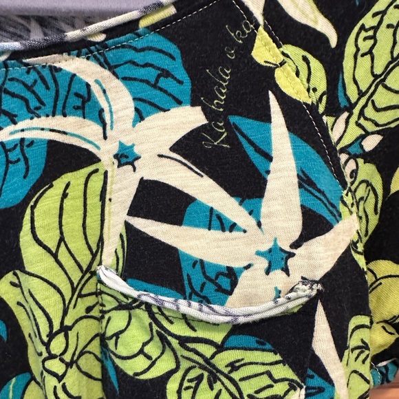 Kealopiko Hawaii Tropical Print Cropped Tee T-shirt size XS - Picture 4 of 11